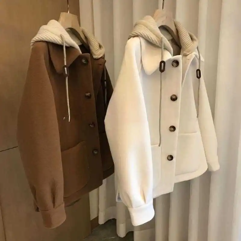 Manteau en laine à capuche pou - Wool Coat Peacoat avis et prix