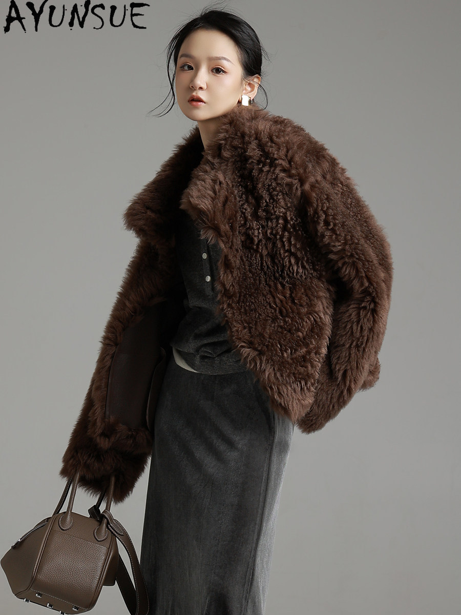 AYUNSUE – manteau en fourrure  - Wool Coat Peacoat avis et prix