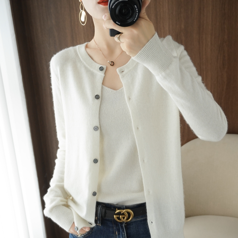 Cardigan tricoté à col ras du  - Wool Coat Peacoat avis et prix
