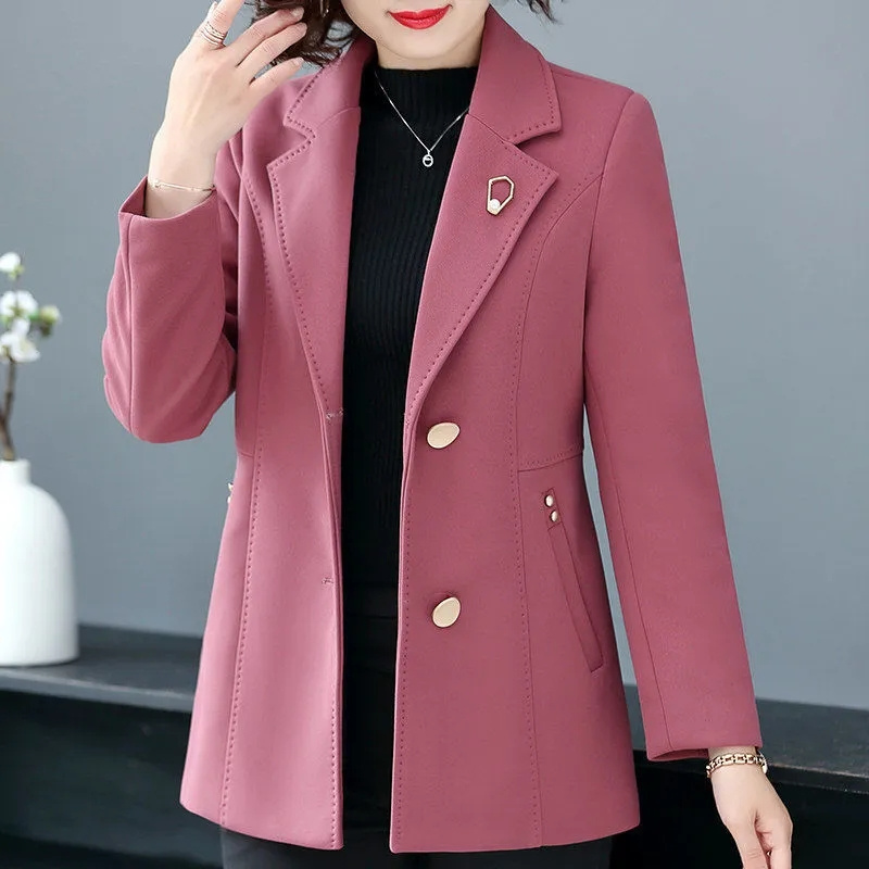 Manteau court imbibé pour femm - Wool Coat Peacoat avis et prix